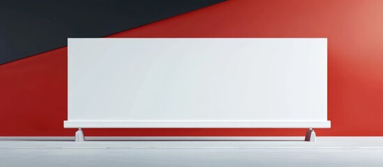 Aufkleber - Blank Billboard Banner for Advertising with Empty Copyspace Against a Modern Red and Black Background