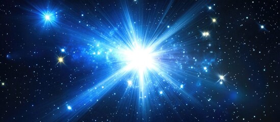 Aufkleber - Vibrant Cosmic Space Background Featuring Bright Stars and Nebula with Generous Copyspace for Your Custom Text and Messaging Needs