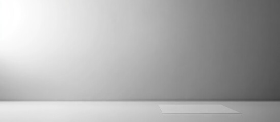Aufkleber - Blank A4 size paper sheets on a gray background providing ample copyspace for text and design elements in a minimalistic setting
