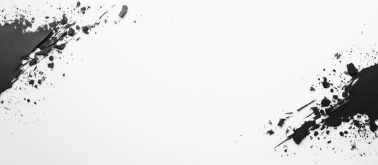 Aufkleber - Blank billboard with white background and black paint splatters providing ample copyspace for text or advertising messages