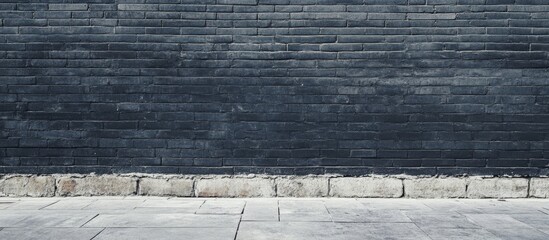 Aufkleber - Blank Billboard on Gray Brick Wall Providing Ample Copyspace for Advertising and Promotional Text in Urban Setting