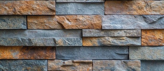 Aufkleber - Textured stone wall background with varied colors and patterns ideal for design projects or as a blank canvas for text and graphics.