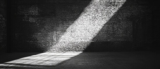 Aufkleber - Dark Grunge Brick Wall Background with Shadows and Copy Space for Text Ideal for Design and Advertising Projects