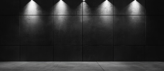 Aufkleber - Cement Wall Texture Background with Spotlights for Text Placement and Creative Design Elements