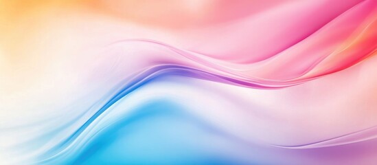 Aufkleber - Colorful 1990s inspired dual tone rainbow wave background with smooth gradients and ample space for your text or design elements