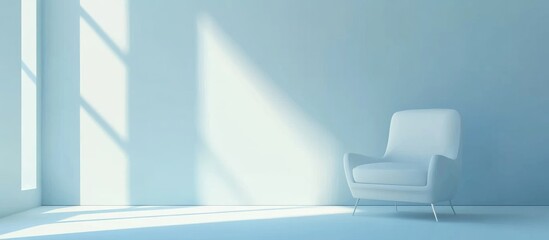 Aufkleber - Bright airy room with soft light and empty space ideal for website backgrounds and creative text placement