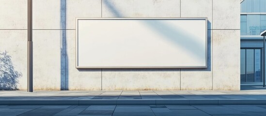 Aufkleber - Blank Billboard on Urban Building for Advertising with Copyspace for Text in City Setting on Sunny Day