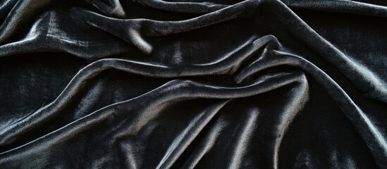 Poster - black velvet fabric texture elegant close up of soft material with empty space for text background d