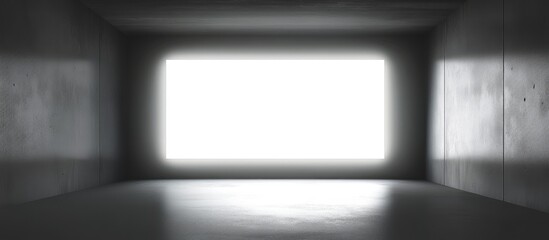 Aufkleber - Bright blank screen in modern office showcasing ideal advertising space with white frame and minimalistic design for promotional content.