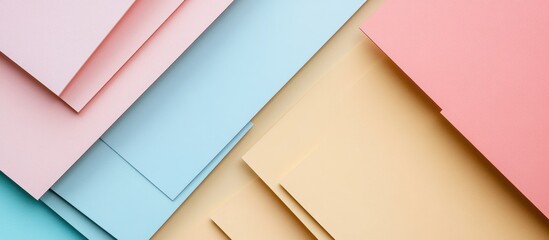 Aufkleber - A3 Blank Card Mockup with Colorful Soft Shadows and Ample Copyspace for Personalized Text and Design Creativity