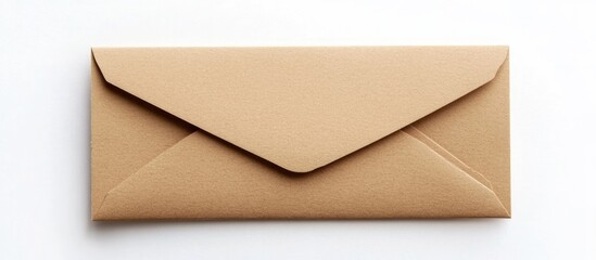 Aufkleber - Neutral Envelope Isolated on White Background Ready for Personalization with Copy Space for Text or Design Elements