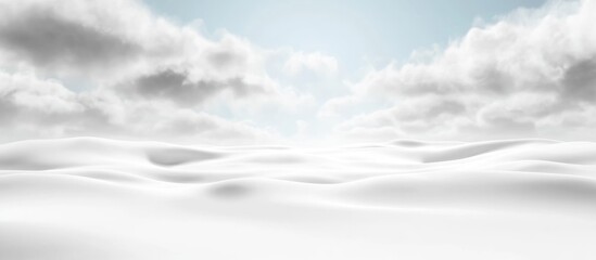 Aufkleber - Cloudy White Sky Background with Soft Gradients Ideal for Text Overlay and Copyspace in a Calm Serene Environment