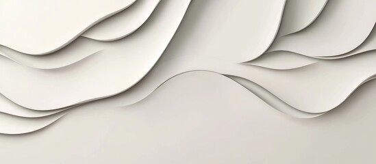 Aufkleber - Abstract paper waves background with neutral tones and empty space for text in a professional brochure or advertising design template