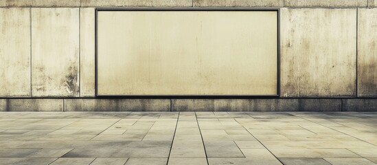 Aufkleber - Blank Billboard at Subway Station Entrance Ideal for Advertisement with Empty Copyspace for Text and Urban Background