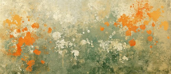 Aufkleber - Vibrant Abstract Paint Splatter Background in Earthy Tones with Generous Copyspace for Text or Design Elements