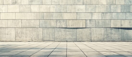Aufkleber - Blank Billboard on Urban Wall Background with Space for Advertising or Text Display in Modern Minimalistic Design