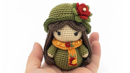 Canvas Print - A cute crocheted doll