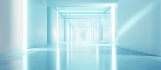 Aufkleber - Modern bright hospital corridor with clean lines and ample empty space ideal for text or graphics in a healthcare setting
