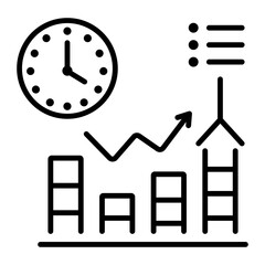 Wall Mural - Efficiency report icon in linear style 