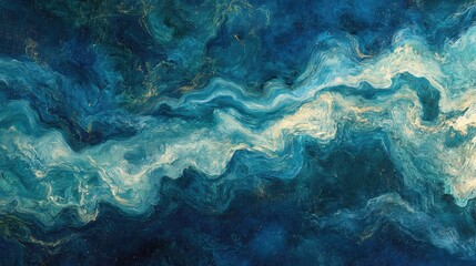 Poster - Abstract swirling blue and white galaxy background with texture and depth Copy Space