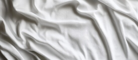 Poster - White satin fabric texture background with soft drapes and folds ideal for textile design Copy Space