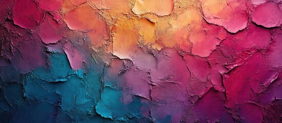Aufkleber - Vibrant Abstract Textured Wallpaper with Colorful Layers and Copy Space for Creative Design or Text Elements