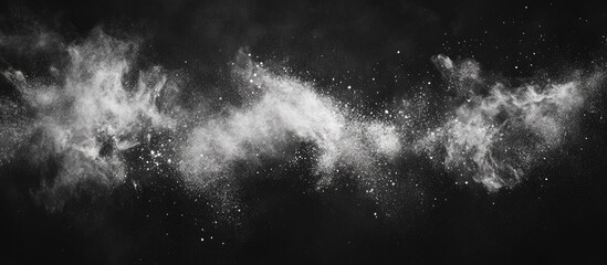 Aufkleber - Chalk Dust Cloud on Blackboard Background with Empty Copyspace for Text and Creative Designs