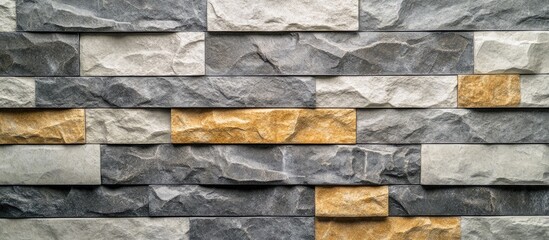 Aufkleber - Textured Brick and Stone Wall Background with Space for Custom Text or Graphic Insert for Design Projects and Advertisements