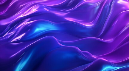 Poster - Attractive abstract background in blue and light blue tones with waves and wavy shapes. Beautiful vibrant background