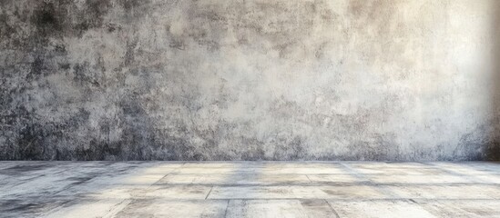 Aufkleber - Boho chic interior design featuring a mortar and concrete living space with ample empty copyspace for text and creative expression
