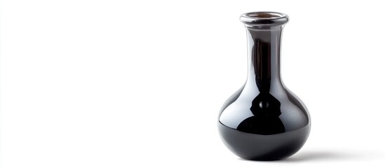Aufkleber - Black Water Pipe Orb Bong Vase Isolated on White Background with Empty Copyspace for Creative Text and Advertising Purposes