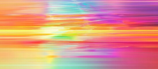 Poster - Vibrant abstract holographic background with digital glitch effects in neon colors featuring smooth gradients and space for text insertion