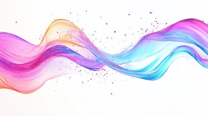 Poster - Vibrant Abstract Flowing Paint Splashes in Bright Colors for Creative Design Projects with Empty Copy Space for Text and Decoration