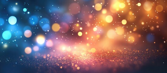 Poster - vibrant gradient background with bokeh lights ideal for text overlay and design projects