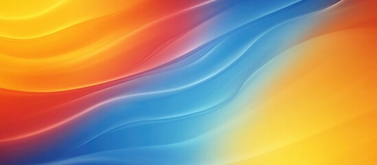 Poster - Vibrant gradient abstract background with smooth flowing waves in warm and cool tones ideal for showcasing text or design elements