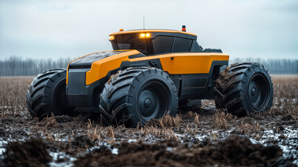 Poster - autonomous earthwork machine in agriculture construction and commercial landscaping amidst labor sho