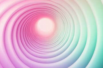 Poster - Radial gradient background features soft pink center melting into pastel lavender and mint green edges for a serene visual experience