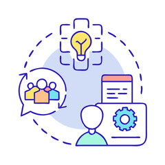 Poster - knowledge sharing icon, knowledge sharing vector illustration-simple illustration of knowledge shari