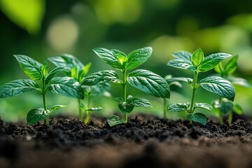 Sticker - Green sprouts growing in soil