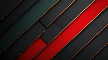 Wall Mural - Bold red and green diagonal stripes with glitter overlay background