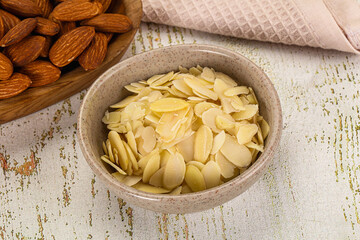 Wall Mural - Sliced almond nut for culinary