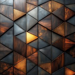 Wall Mural - Textured stained glass intricate composition wood high resolution hd image