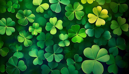 Wall Mural - st patrick s day abstract green background for design colorful abstract background