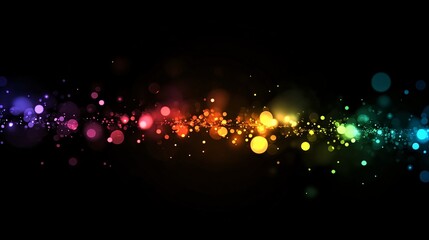 Aufkleber - A vibrant spectrum of colorful orbs against a dark backdrop, creating a mesmerizing visual effect.