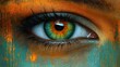 © M_H_L - A Striking Closeup Of An Eye With Abstract Paint