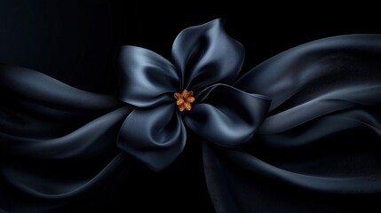 Wall Mural - Elegant satin bows forming symmetrical festive shapes background