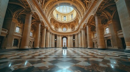Poster - Elegant Interior of a Grand Classical Building
