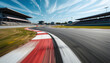 © rdkcho - Empty Race Track with Long Exposure Shot Showing Speed and Motion Concept