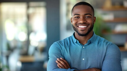 Sticker - Confident Businessman in Office Environment