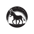 © Md Ruhul Amin Shimul - Black Color Donkey silhouette design Vector Illustration, Solid White Background (6).eps